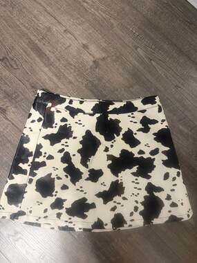 Résumé FurgusRS Cow Print Faux Leather Mini Skirt